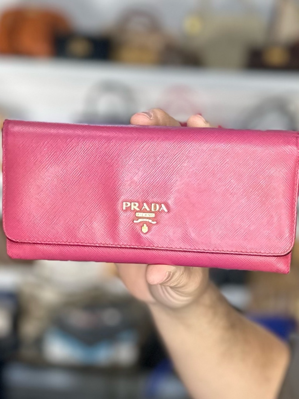PRADA PINK LONG WALLET